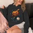 Spooky Halloween Scary Pumpkin Baseball Player Witchy Vibes Unisex Hoodie Spooky Halloween Scary Pumpkin Baseball Player Witchy Vibes Unisex Hoodie