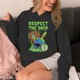 Spooky Zombie Respect The Drip Baseball Halloween Unisex Hoodie