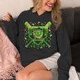 St Patricks Day Baseball Ice Cream Shamrock Baseball Player Unisex Hoodie