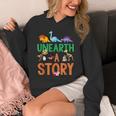 Summer Reading 2026 Dinosaurs Book Lover Unearth A Story Unisex Hoodie