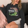 Summer Reading 2026 Unearth a Story Theme Dinosaur Book Nerd Unisex Hoodie Summer Reading 2026 Unearth a Story Theme Dinosaur Book Nerd Unisex Hoodie