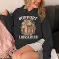 Support Public Libraries Floral Bookshelf Unisex Hoodie Support Public Libraries Floral Bookshelf Unisex Hoodie