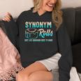 Synonym Rolls Grammar Teacher Literature Book Vocabulary For Men Women Kids Unisex Hoodie