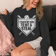 I Teach My Kids To Hit & Steal Baseball Player Coach Dad Tee Unisex Hoodie I Teach My Kids To Hit & Steal Baseball Player Coach Dad Tee Unisex Hoodie