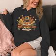 Thanksgiving Turkey Reading Book Fall Season Teacher Costume Unisex Hoodie