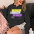Threadless Grey Sky Chai Nonbinary Pride Book Stack Graphic Unisex Hoodie