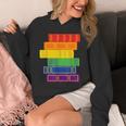 Threadless Grey Sky Chai Rainbow Book Pride Stack Graphic Unisex Hoodie