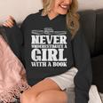 Never Underestimate a Girl With a Book Aesthetic Graphic Unisex Hoodie