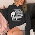 Never Underestimate Power Of Girl With Book Feminist Cute Unisex Hoodie