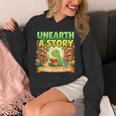 Unearth A Story Dinosaur Summer Reading 2026 Books Unisex Hoodie Unearth A Story Dinosaur Summer Reading 2026 Books Unisex Hoodie