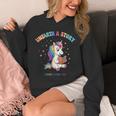 Unicorn Reading a Book Unearth a Story Program 2026 Unisex Hoodie