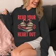 Valentine Book Read Your Heart Out Lover For Teens Kids Unisex Hoodie