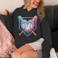 Valentines Baseball Heart Dripping Ice Cream Gen Z Alpha Unisex Hoodie Valentines Baseball Heart Dripping Ice Cream Gen Z Alpha Unisex Hoodie