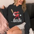 Valentines Bruh Red Heart Playing Baseball Men Boys Kids Unisex Hoodie Valentines Bruh Red Heart Playing Baseball Men Boys Kids Unisex Hoodie