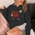 Valentines Day Baseball Red Heart Love Boys Kids Tee Unisex Hoodie