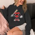 Valentines Day Heart Baseball Player Sports Boys Kids Men Unisex Hoodie