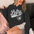 Vintage Baseball Tee Lefty Left Handed Baseball Player Unisex Hoodie