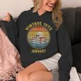 Vintage January 1972 Dark Academia Skull On Books Distressed Unisex Hoodie