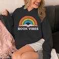 Vintage Retro Book Vibes Rainbow For Reading Lovers Unisex Hoodie Vintage Retro Book Vibes Rainbow For Reading Lovers Unisex Hoodie
