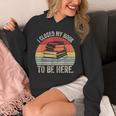 Vintage Retro I Closed My Book To Be Here Reader Unisex Hoodie