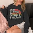 Vintage Retro Easily Distracted By Cats And Books Unisex Hoodie