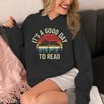 Vintage Retro It's a Good Day To Read Book Reading Lovers Unisex Hoodie