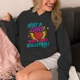 Volleyball Comic Book Art Just a Girl Who Loves Volleyball Unisex Hoodie