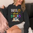 Wild About Reading Books Reader Bookworm Animals Book Lover Unisex Hoodie Wild About Reading Books Reader Bookworm Animals Book Lover Unisex Hoodie
