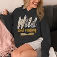 WILD ABOUT READING I Love Books Bookworm Library Day Unisex Hoodie