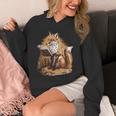 Wise Fox Reading A Book In Glasses Unisex Hoodie Wise Fox Reading A Book In Glasses Unisex Hoodie