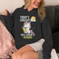 Women's 100 Chance Of Reading Book Lover Unicorn Unisex Hoodie