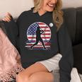 Women's Batter Patriotic American Flag Baseball Silks Unisex Hoodie Women's Batter Patriotic American Flag Baseball Silks Unisex Hoodie
