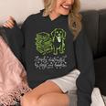 Women's Distracted By Books And Dogs Reader Graphic Unisex Hoodie