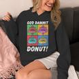 Women's Dungeon Crawler Carl God Damnit Donut Cat Pop Art Book Unisex Hoodie