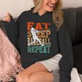 Women's Eat Sleep Baseball Repeat Vintage Player Sport Lover Retro Unisex Hoodie Women's Eat Sleep Baseball Repeat Vintage Player Sport Lover Retro Unisex Hoodie
