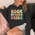 Women's Library Book Fair Vibe Groovy Retro School Reading Nostalgic Unisex Hoodie