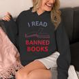 Women's I Read Banned Books Bluegrey-Red Literature Activist Unisex Hoodie