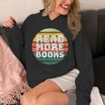 Women's Read More Books Retro Vintage Book Lover Unisex Hoodie
