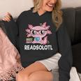 Women's Readsolotl Axolotl Book Lover Reading Women Girls Kids Unisex Hoodie