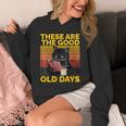 Women's These Are The Good Old Days Cat Reading A Book Unisex Hoodie
