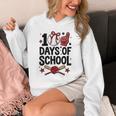 100 Days Of School Coquette Bow Baseball 100th Day Girl Kid Unisex Hoodie 100 Days Of School Coquette Bow Baseball 100th Day Girl Kid Unisex Hoodie