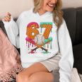 67 Ice Cream Drip Baseball Number 67 Player 67th Birthday Unisex Hoodie