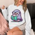 Adorable Book Lover Pigeon With Reading Glasses Cute Unisex Hoodie