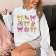 Apple Coquette Bow Books First Day Of School Back To School Unisex Hoodie
