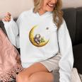 Astronaut Reading Book To Alien Moon Space Astronomy Unisex Hoodie