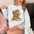 Baby Reptile Small Book Reading Graphic Lizard Round Glasses Unisex Hoodie Baby Reptile Small Book Reading Graphic Lizard Round Glasses Unisex Hoodie