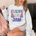 Back To School Book Reader Reading Is My Jam Bookworm Raglan Baseball Tee Unisex Hoodie