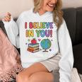 I Believe In You Educational Art With Books And Globe Unisex Hoodie