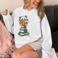 Book Lover Shirt Kids Panda Lover Book Reading Unisex Hoodie