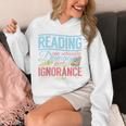 Book Reading Reading Can Seriously Damage Your Ignorance Raglan Baseball Tee Unisex Hoodie